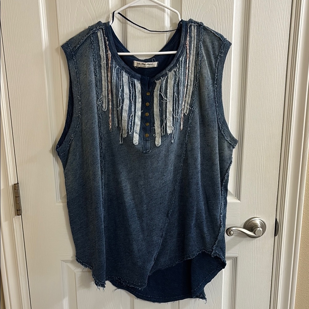 We The Free Sleeveless Top with Fringe Detail